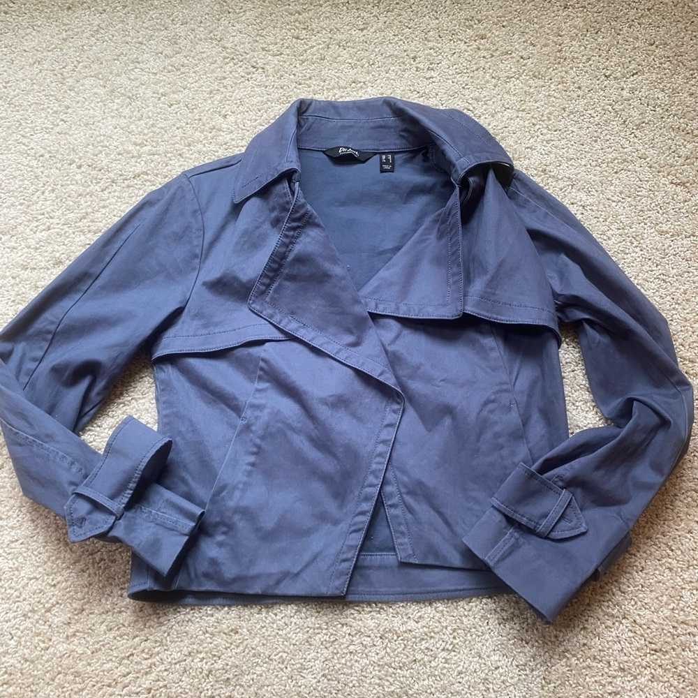 Du Jour Blue Moto Jacket Blazer Size XS